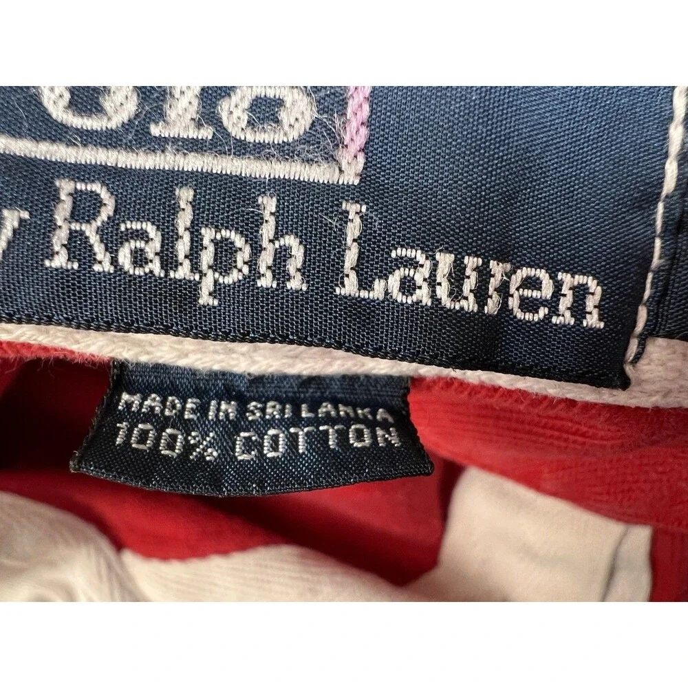 Y2K Polo by Ralph‎ Lauren Red Rugby Shirt Mens XL Old Money Big Pony Chest Logo